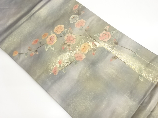 JAPANESE NAGOYA OBI / KINSAI / PEONY